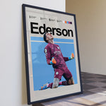 Load image into Gallery viewer, Fodbold plakat | Fodbold plakater | Ederson Fodbold Plakat | Målmandens Magi på Banen | Plakaty.dk
