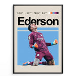Load image into Gallery viewer, Fodbold plakat | Fodbold plakater | Ederson Fodbold Plakat | Målmandens Magi på Banen | Plakaty.dk

