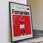 Load image into Gallery viewer, Fodbold plakat | Fodbold plakater | Bruno Fernandes Fodbold Plakat | Manchester United&#39;s Magiker | Plakaty.dk
