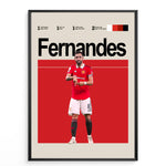 Load image into Gallery viewer, Fodbold plakat | Fodbold plakater | Bruno Fernandes Fodbold Plakat | Manchester United&#39;s Magiker | Plakaty.dk
