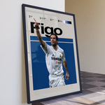 Load image into Gallery viewer, Fodbold plakat | Fodbold plakater | Luis Figo Fodbold Plakat | Portugals Magiske Spilskaber | Plakaty.dk

