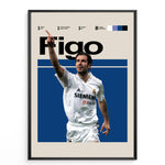 Load image into Gallery viewer, Fodbold plakat | Fodbold plakater | Luis Figo Fodbold Plakat | Portugals Magiske Spilskaber | Plakaty.dk
