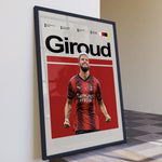 Load image into Gallery viewer, Fodbold plakat | Fodbold plakater | Olivier Giroud Fodbold Plakat | Fransk Angrebshelt, Målmandens Mareridt | Plakaty.dk
