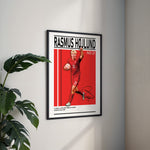 Load image into Gallery viewer, Fodbold plakat | Fodbold plakater | Rasmus Højlund Fodbold Plakat | Danmark | Perfekt til Den Ægte Fan | Plakaty.dk
