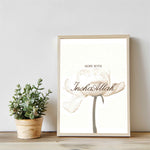 Load image into Gallery viewer, Hope With InshaAllah plakat på væg | Islamisk plakat med hvidt og beige design | Elegant vægdekoration | Inspirerende og stilfuld plakat
