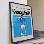 Load image into Gallery viewer, Fodbold plakat | Fodbold plakater | Khvicha Kvaratskhelia Fodbold Plakat | Perfekt til Den Ægte Fan | Plakaty.dk

