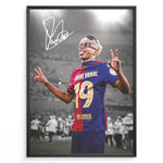Load image into Gallery viewer, Fodbold plakat | Fodbold plakater | Lamine Yamal Fodbold Plakat | Inspirerende for Fremtidens Fans | Plakaty.dk 
