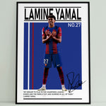 Load image into Gallery viewer, Fodbold plakat | Fodbold plakater | Lamine Yamal Fodbold Plakat | Inspirerende for Fremtidens Fans | Plakaty.dk
