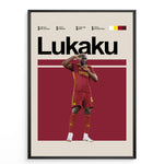 Load image into Gallery viewer, Fodbold plakat | Fodbold plakater | Romelu Lukaku Fodbold Plakat | Styrke, Færdigheder, Målsnedker | Plakaty.dk
