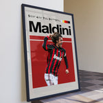 Load image into Gallery viewer, Fodbold plakat | Fodbold plakater | Paolo Maldini Fodbold Plakat | Legendarisk Tribute til Den Ægte Fan | Plakaty.dk
