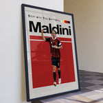 Load image into Gallery viewer, Fodbold plakat | Fodbold plakater | Paolo Maldini Fodbold Plakat | Legendarisk Tribute til Den Ægte Fan | Plakaty.dk
