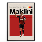 Load image into Gallery viewer, Fodbold plakat | Fodbold plakater | Paolo Maldini Fodbold Plakat | Legendarisk Tribute til Den Ægte Fan | Plakaty.dk
