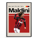 Load image into Gallery viewer, Fodbold plakat | Fodbold plakater | Paolo Maldini Fodbold Plakat | Legendarisk Tribute til Den Ægte Fan | Plakaty.dk
