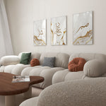 Load image into Gallery viewer, 3x Islam Plakater | Shukr, Dua, Sabr - Grey Golden Marble
