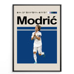 Load image into Gallery viewer, Fodbold plakat | Fodbold plakater | Luka Modric Fodbold Plakat | Midtbanemagikerens Hyldest til Den Ægte Fan | Plakaty.dk
