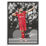 Load image into Gallery viewer, Fodbold plakat | Fodbold plakater | Mohamed Salah Fodbold Plakat | Perfekt til Den Ægte Fan | Plakaty.dk
