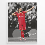Load image into Gallery viewer, Fodbold plakat | Fodbold plakater | Mohamed Salah Fodbold Plakat | Perfekt til Den Ægte Fan | Plakaty.dk
