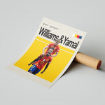 Load image into Gallery viewer, Williams &amp; Yamal fodbold plakat | Spanien landsholdstrøjer i rød med ikonisk jubel – perfekt til fans af herrefodbold og La Roja
