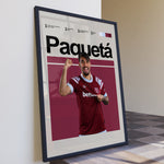 Load image into Gallery viewer, Fodbold plakat | Fodbold plakater | Lucas Paquetá Fodbold Plakat | Brasiliens Kreatør og Milan&#39;s Stjerne | Plakaty.dk
