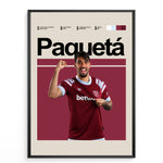 Load image into Gallery viewer, Fodbold plakat | Fodbold plakater | Lucas Paquetá Fodbold Plakat | Brasiliens Kreatør og Milan&#39;s Stjerne | Plakaty.dk
