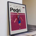 Load image into Gallery viewer, Fodbold plakat | Fodbold plakater | Pedri Fodbold Plakat | Den Spanske Stjerneskuds Storslåede Rejse | Plakaty.dk
