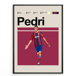 Load image into Gallery viewer, Fodbold plakat | Fodbold plakater | Pedri Fodbold Plakat | Den Spanske Stjerneskuds Storslåede Rejse | Plakaty.dk
