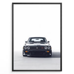 Load image into Gallery viewer, Front view illustration of a classic Toyota Celica in a framed poster.
