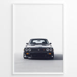 Load image into Gallery viewer, Front view illustration of a classic Toyota Celica in a framed poster.
