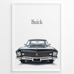 Load image into Gallery viewer, Front view of a classic black Buick car on a minimal white background.
