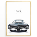 Load image into Gallery viewer, Front view of a classic black Buick car on a minimal white background.
