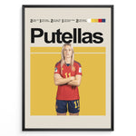 Load image into Gallery viewer, Alexia Putellas plakat | Spansk landsholdstrøje i rød og gul med stærk attitude – perfekt til fans af kvindefodbold og Spanien
