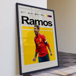 Load image into Gallery viewer, Fodbold plakat | Fodbold plakater | Sergio Ramos Fodbold Plakat 02 | Legendarisk Tribute til Den Ægte Fan | Plakaty.dk
