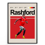 Load image into Gallery viewer, Fodbold plakat | Fodbold plakater | Marcus Rashford Fodbold Plakat | Hjerte, Hastighed, Helt | Plakaty.dk
