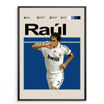 Load image into Gallery viewer, Fodbold plakat | Fodbold plakater | Raúl Fodbold Plakat | Legendarisk Tribute til Den Ægte Fan | Plakaty.dk
