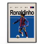 Load image into Gallery viewer, Fodbold plakat | Fodbold plakater | Ronaldinho Fodbold Plakat 02 | Magisk Tribute til Den Ægte Fan | Plakaty.dk
