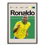 Load image into Gallery viewer, Fodbold plakat | Fodbold plakater | Ronaldo Nazario Fodbold Plakat 02 | Legendarisk Tribute til Den Ægte Fan | Plakaty.dk
