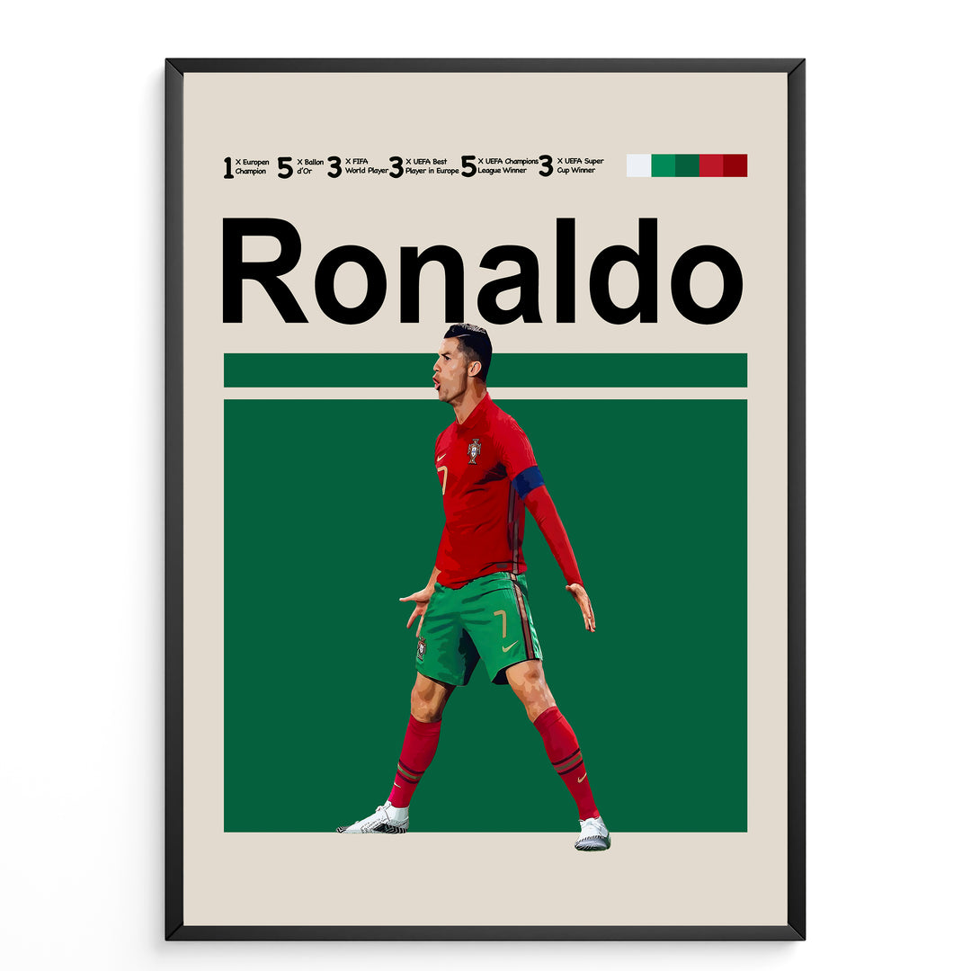Fodbold plakat | Fodbold plakater | Cristiano Ronaldo Fodbold Plakat 03 | Ideel til Enhver Fan | Plakaty.dk