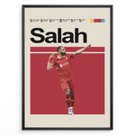 Load image into Gallery viewer, Mohamed Salah fodbold plakat | Liverpool FC trøje i rød med målfejring – perfekt til fans af herrefodbold og The Reds
