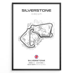Load image into Gallery viewer, Silverstone Circuit Track Map Illustration Plakat
