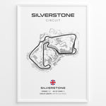 Load image into Gallery viewer, Silverstone Circuit Track Map Illustration Plakat
