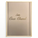 Load image into Gallery viewer, Fashion Plakat | Suite Coco Chanel Door Sign – Iconic Parisian Elegance Plakaty.dk | Beige door panel with elegant gold script reading “Suite Coco Chanel,” symbolizing luxury and Parisian elegance.
