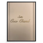 Load image into Gallery viewer, Fashion Plakat | Suite Coco Chanel Door Sign – Iconic Parisian Elegance Plakaty.dk | Beige door panel with elegant gold script reading “Suite Coco Chanel,” symbolizing luxury and Parisian elegance.
