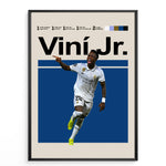 Load image into Gallery viewer, Fodbold plakat | Fodbold plakater | Vinícius Júnior Fodbold Plakat | Perfekt til Den Ægte Fan | Plakaty.dk
