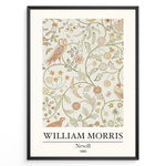 Load image into Gallery viewer, William Morris Newill 1890 floral and bird pattern plakat vintage art print in black frame.

