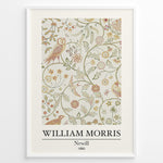 Load image into Gallery viewer, William Morris Newill 1890 floral and bird pattern plakat vintage art print in black frame.
