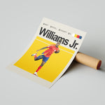 Load image into Gallery viewer, Nico Williams Jr. fodbold plakat | Spanien landsholdstrøje i rød og blå med jubelscene og stolthed – et must-have til enhver fodboldfan
