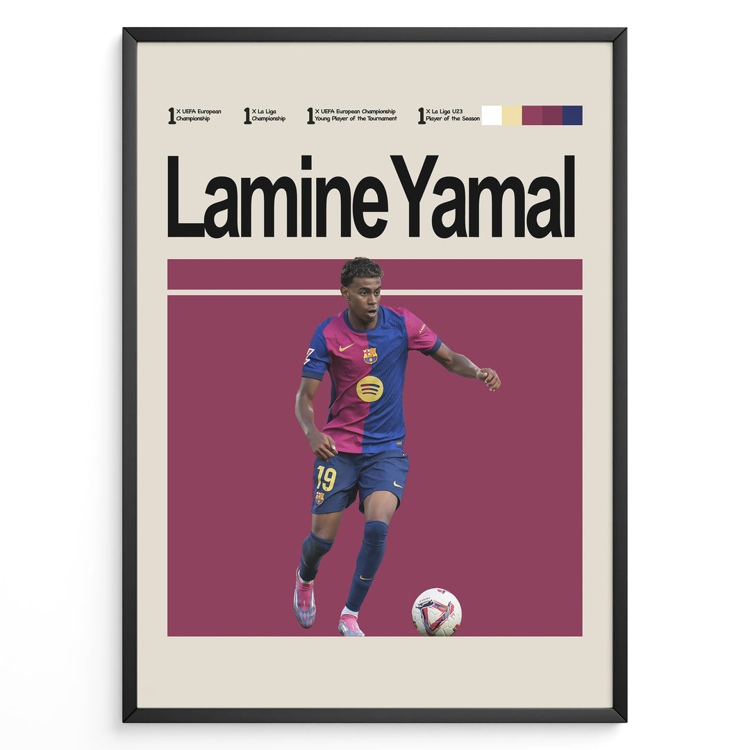 Fodbold plakat | Fodbold plakater | Lamine Yamal Fodbold Plakat | Inspirerende for Fremtidens Fans | Plakaty.dk