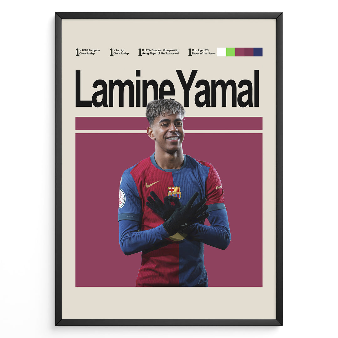 Fodbold plakat | Fodbold plakater | Lamine Yamal Fodbold Plakat | Inspirerende for Fremtidens Fans | Plakaty.dk