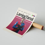 Load image into Gallery viewer, Fodbold plakat | Fodbold plakater | Lamine Yamal Fodbold Plakat | Inspirerende for Fremtidens Fans | Plakaty.dk
