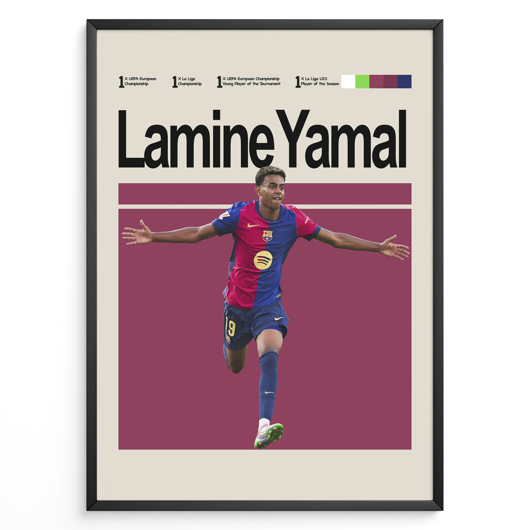 Fodbold plakat | Fodbold plakater | Lamine Yamal Fodbold Plakat | Inspirerende for Fremtidens Fans | Plakaty.dk